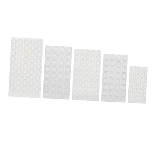 SEWACC 214Pcs Self Adhesive Transparent Silicone Cabinet Damping Pads Mute Crash Door Bumpers for Noise Reduction Collision Furniture Accessories for Cabinets