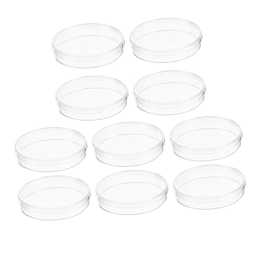 FELTECHELECTR 10個 プラスチック製 培養皿 蓋付き 透明 織培養プレート 科学実験用品 耐熱 耐腐食性 実験室用