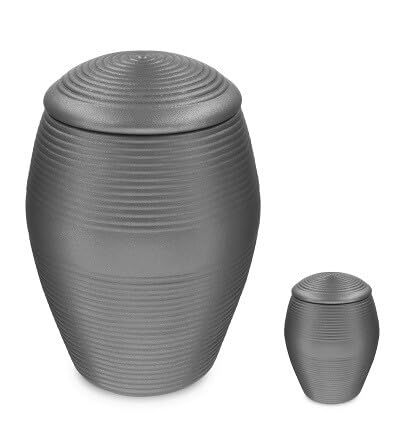 Petite urne pour cendres Memento gris satiné urne funéraire miniature - 2
