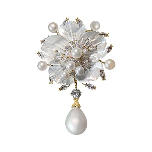 Broche fleur perle corsage pour accessoiriser une tenue de mariage