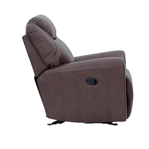 Image of Royaloak Muar Malaysian Leatherette Single Seater Recliner with Rocker | High Backrest | Flared Armrest | Pocket Springs for Extra Comfort | Manual Recliner | Heavy Duty Metal Support