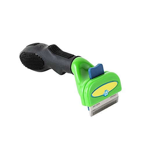 KULZTT Pet Brush, Cat and Dog Beauty Brush Cleaning Brush Solid Self-Cleaning Slicker Brush for Dog,Cat, Pets of All Sizes & Hair Lengths, Shedding Grooming Tool, Removes Undercoat, Long Matted Hair,