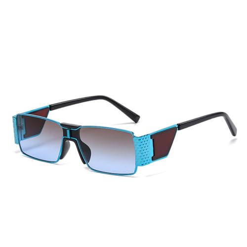 Lunettes carrées punk contre l'éblouissement avec protection UV400 et verres dégradés