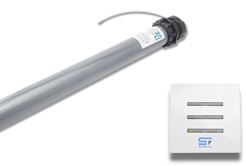 SCHARTEC Funk Rollladenmotor Funk-Wandtaster Set...