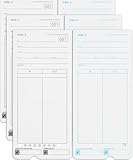 300 Time Cards Compatible with AT-2700 Time Clocks, 6 Packs of 50 Cards Each, Numbered 1-50, Durable Punch Cards for Employee Attendance Tracking