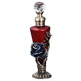 Aceite de perfume árabe, perfume de lujo de Dubai con diamantes de imitación con tapa de botella de cristal y fondo antideslizante, fragancia de aceite esencial de larga duración Dubai