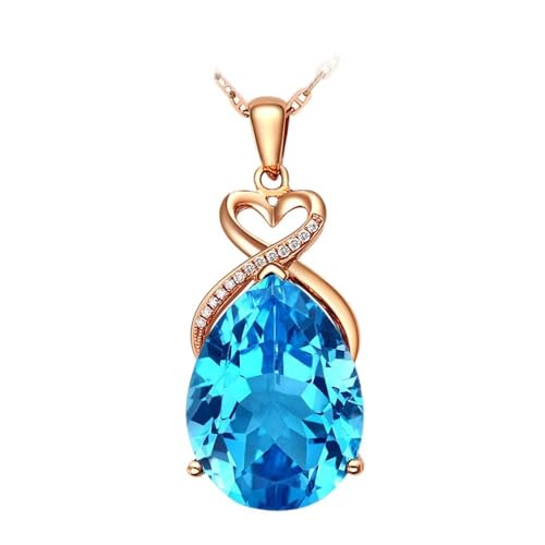 Pendentif en or rose et 3 saphirs bleus naturels de luxe pour femme