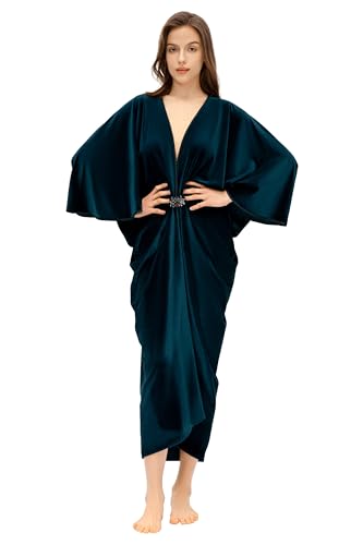 BABEYOND 1920s Velvet Cocoon Gown - Hollywood Style Robe Great Gatsby Party Outfit Women Batwing Sleeves Art Deco Coat Robe