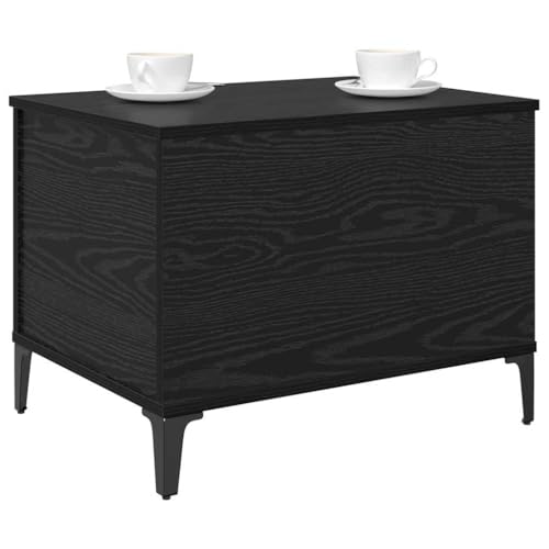Table Basse chêne Noir Meuble Salon Moderne Console Rangement 60 cm - 4