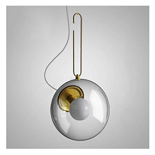 Lustre suspension boule de verre or pour éclairage de bar de restaurant et cuisine