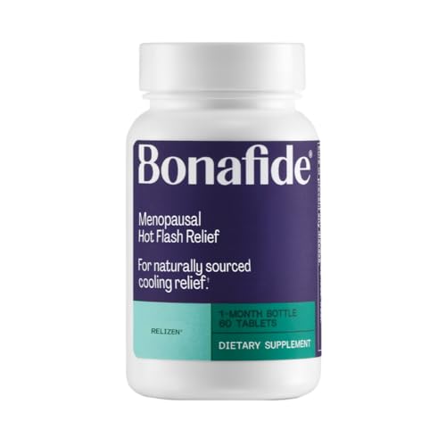 Relizen by Bonafide. Relief from Menopausal Hot Flashes & Night Sweats. — 1-Month Supply (60 Tablets)