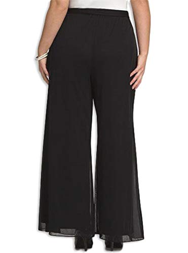 RED DOT BOUTIQUE 906 - Long Plus Size Elastic Waistband Wide Legged Palazzo Pants2