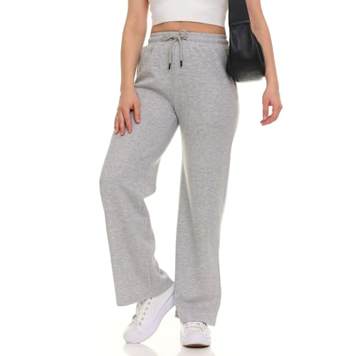 Wide Leg Sweatpants Women – High Waisted Comfy Fleece Baggy Womens Sweatpants, Casual Loose Women Lounge Pants