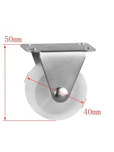 Roulette directionnelle en PP blanc 40mm à roulement fluide - 3
