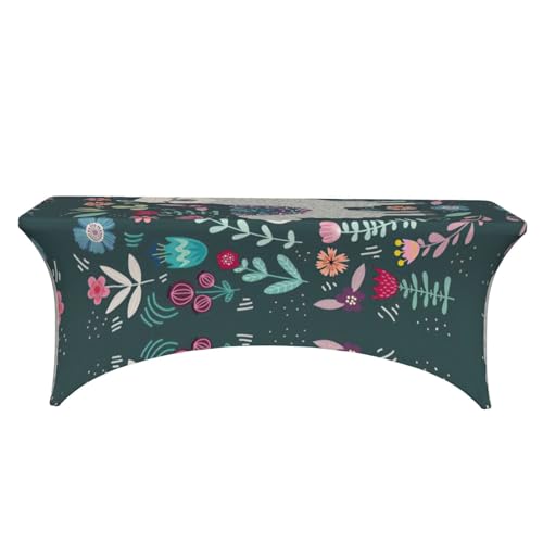 Nappe de table extensible anti-plis imprimé lama pour table 180cm - 3