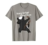 Honey Badger Doesn't Care Funny Animal Dabbing T Shirt