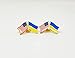 Ukraine Flag Pin, 2 Packs USA Ukrainian Lapel Pin, Ukraine & US Crossed Double Flag Lapel Pins, I Stand with Ukraine Butterfly Style Button Pin Ship from USA (2 Packs)