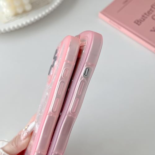 Coque iPhone 15 Plus antichoc turquoise avec perles et cordon - 6
