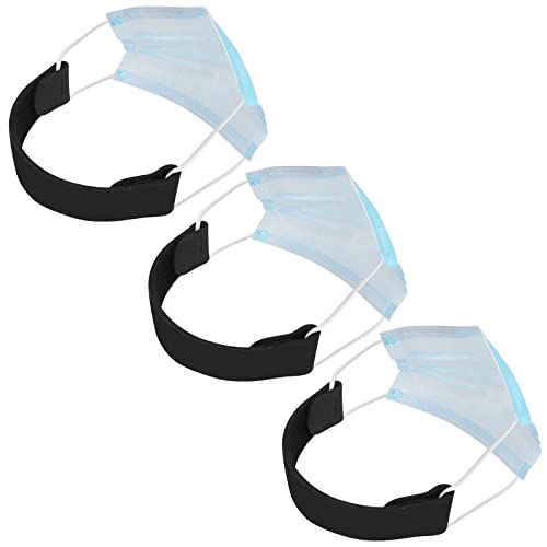 Image of Neoprene Face Mask Ear Savers, Comfortable Mask Extender for Relief Ear Pain, Cute Mask Extender Strap, Adjustable Reusable Lightweight Mask Holder with Magic Hook Tape for Teens & Adult.