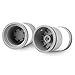 J Concepts Inc. Tribute 2.6 x 3.6 Monster Truck Wheel, Silver (2), JCO3377S