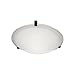 PLC 3442BK15PL Nuova - 8" One Light Flush Mount, Black Finish with Frost Glass