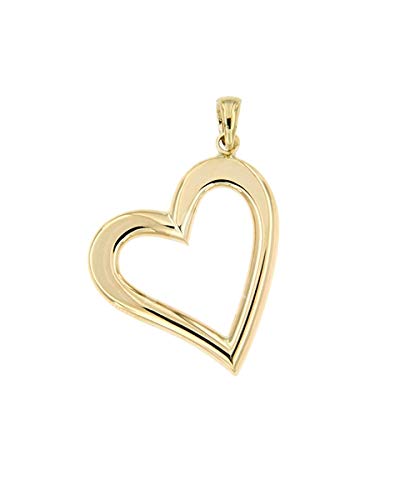 Pendentif mémoire en 14 Carat Or Cœur pour cendres funéraires