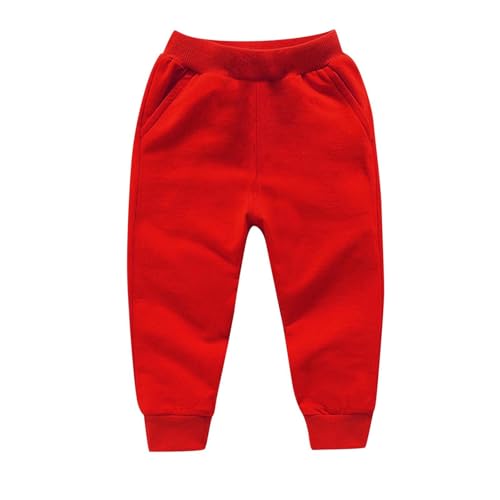 Pants Girls Cute Sweatpants for Girls Fashion 2025 Athletic Cotton Jogger Toddler Pants with Pockets Winter Warm Kids Clothes Red 11 Years