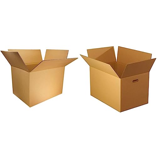 ディズプラス(Diz+) 日本製 段ボール 宅配 120サイズ 10枚セット ダンボール 引っ越し 梱包 120 (二つ折り配送品)D1-H-10 & 日本製 ダンボール 140サイズ 5枚セット 取っ手穴付き 段ボール 引っ越し 140 二つ折りたたみ配