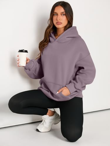 Image of EFAN Women's Oversized Comfort Fleece Hoodies, Cozy Trendy Pullover Sweatshirts with Pockets For Fall & Winter