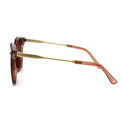 SA106 Womens Panel Lens Boyfriend Horn Rim Chic Sunglasses3