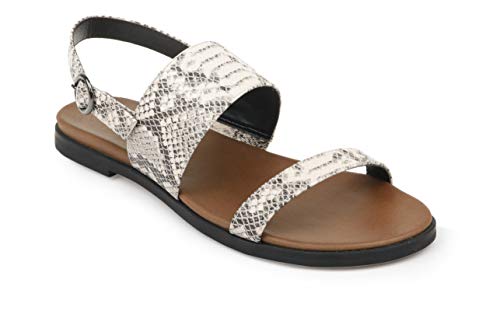 Rampage Becca Two Banded Sandal on Flexible Outsole White/Grey by Rampage - Used condition - US$30.51