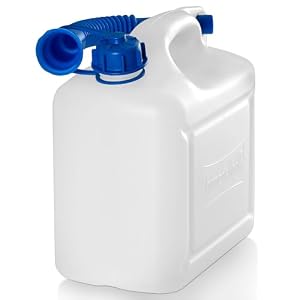 hünersdorff Wasserkanister ECO mit Auslaufrohr und unverlierbarer Deckelverschraubung, 6 L