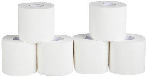 Image of Presto! 2 Ply Toilet Tissue Paper,100% Natural Virgin Paper-Pack Of 6(400 Pulls Per Roll)