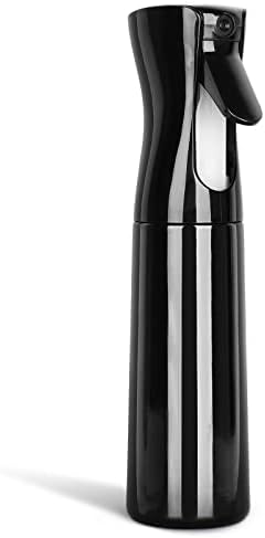 Tranchou Hair Spray Bottle, 10oz/300ml Mister Spray Bottle Fine Mist Water Spray Bottle for Hair Styling, Plants, Cleaning, Pets, Misting & Skin Care(Black)