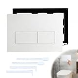 Wc Drückerplatte,Drückerplatte Wc,Betätigungsplatte Wc,2-Mengenspülung Ersatzplatt,Kompatibel Mit GEBERIT SIGMA01 UP300/320 Ersatzplatte 115.770.11.5,Mit Spülhebel-Set Und Einbaurahmen (Weiß)