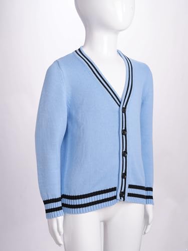 Kids Boys Girls Long Sleeve Cardigan Shrug Bolero School Uniform Coat Sweaters3