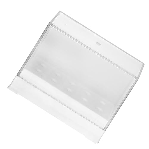 PAMINGONO 1個 研磨ヘッド収納ボックス 収納ケース ネイルドリルビットケース ネイルドリルビットオーガナイザー 研削ヘッドのディスプレイベース 爪磨きヘッドスタンド プラスチック 白い