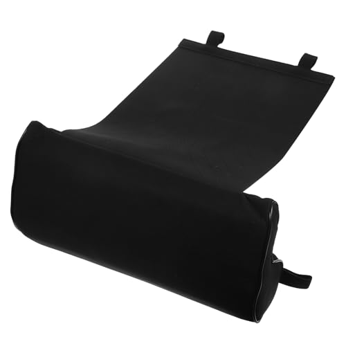 SHERCHPRY Extensor de Piernas para Coche Negro de Piel Sintética Cojín Reposapiés Ergonómico para Asiento del Conductor Soporte Ajustable para Viajes y Uso Diario Compatible Mayoría de