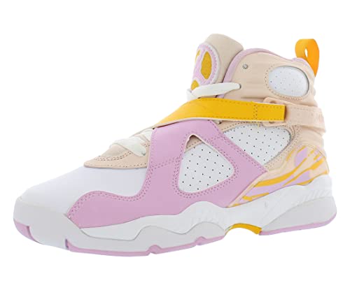 Jordan Air 8 Retro (Big Kid) Orange Pearl/Light Arctic Pink/White/University 6 Big Kid M