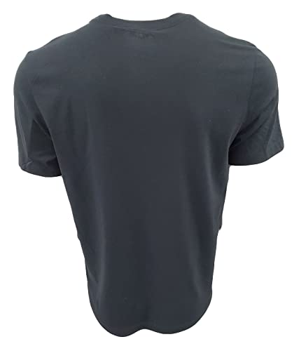 Nike Men's Swoosh Air Metallic Graphic Tee (Large, Black/Silver)3