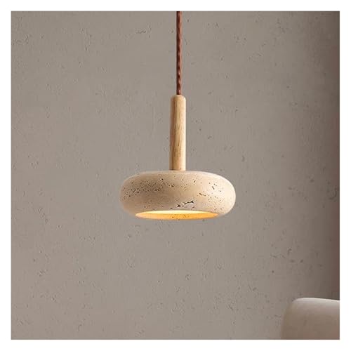 Lampes suspendues circulaires en pierre jaune pour salle de restaurant