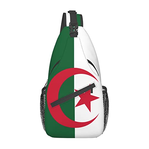 Mochila bandolera unisex con bandera de Argelia miniatura 2