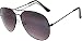 Classic Aviator Sunglasses Smoke Colored Lens Black Metal Frame Unisex