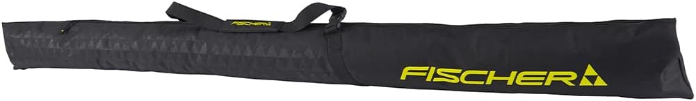 Fischer Skicase ECO XC Durable 210 cm Length Foldable 1 Pair Ski Carrying Bag with Double Zipper & Padded Handle Straps