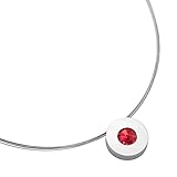 Der rote Swarovski Stein funkelt hell dank des Brilliantschliff. Sie lassen sich durch aufschrauben einfach austauschen. Es werden insgesamt fünf Wechselsteine geliefert, so pass es farblichen zu jedem Look.