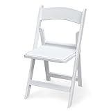 FROASISPRO Folding Chairs with Cushioned Seat – Heavy Duty Resin Chair for Indoor Outdoor Events, Commercial Use, Wedding, Party, Poker, Dining – Comfortable & Easy to Store, White, 1 Pack