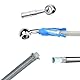 Universeller hydraulischer Motorrad-Bremsschlauch silberfarben brake hose, 40-240cm 28°-28° feste Armaturen Edelstahl-Geflechtschlauch für Motorräder ATVs Dirt Bikes und Straßenrennfahrer (800mm)