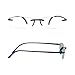 proSPORT Reading Glasses +2.50 Blue Frame Rimless Full Lens Reader Ultra Lightweight Flexible Men Women