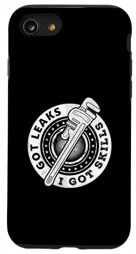 リークを手に入れました私はスキルを手に入れました面白いプラム面白い配管工ユーモアの修理 スマホケース iPhone SE (2020) / 7 / 8 用