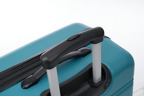 Hardshell Luggage Sets 3 Pcs Spinner Suitcase with Lightweight ABS Material, Antique Blue Green, 20'', 24'', 28''3